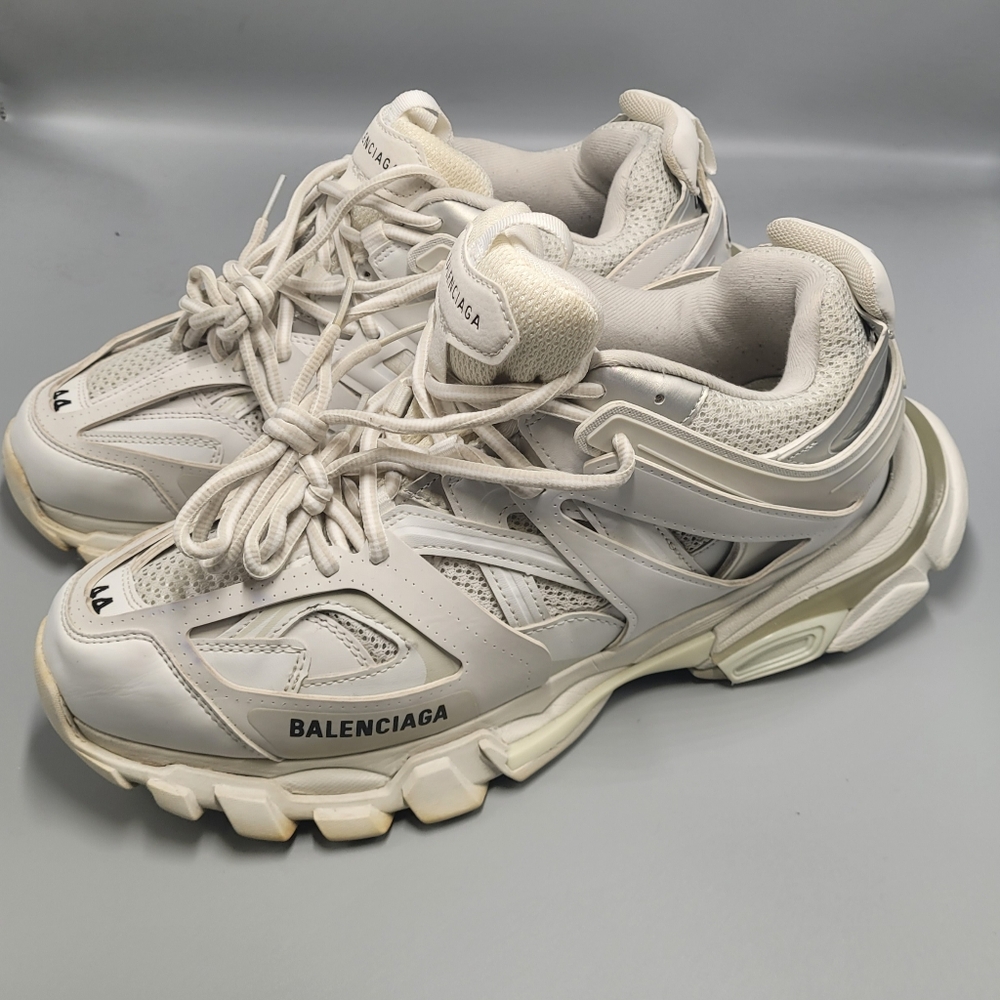 Balenciaga Cream Athletic Track Sneakers Women 11 Euro 44 Sporty